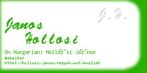 janos hollosi business card